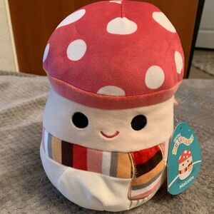 NWT Squishmallow Official Christmas Winter Holiday Plush  Malcolm Mushroom